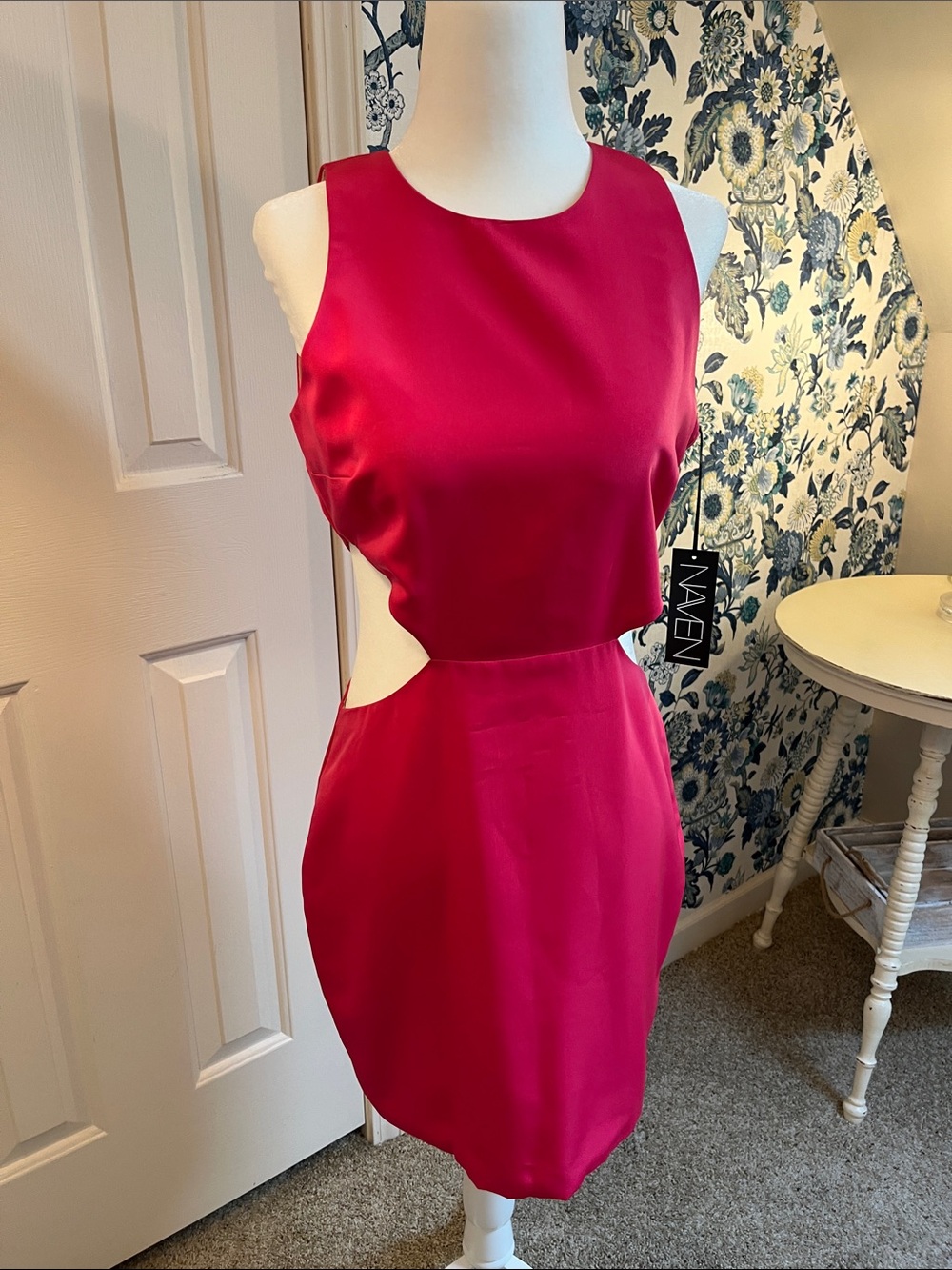 Naven Fuchsia Cutout Mini Dress